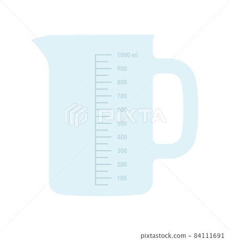 Glass or plastic empty measuring cup for prepare and mixing. 84111691