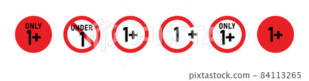 1 plus sign set. - Stock Illustration [84113265] - PIXTA