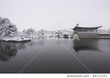 慶州東宮和月池雪景 84113331