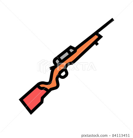 rimfire pistol color icon vector illustration 84113451