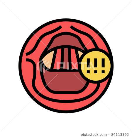 hoarseness health problem color icon vector illustration hoarseness health problem color icon vector illustration 84113593