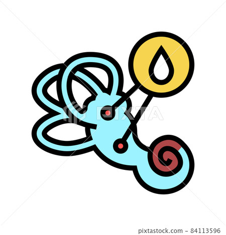 menieres symptom color icon vector illustration 84113596