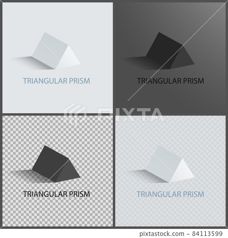 Triangular Prism Collection Vector Illustration Triangular Prism Collection Vector Illustration 84113599