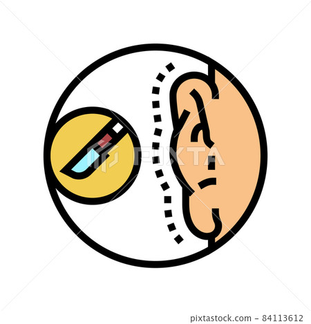 otoplasty surgery color icon vector illustration otoplasty surgery color icon vector illustration 84113612