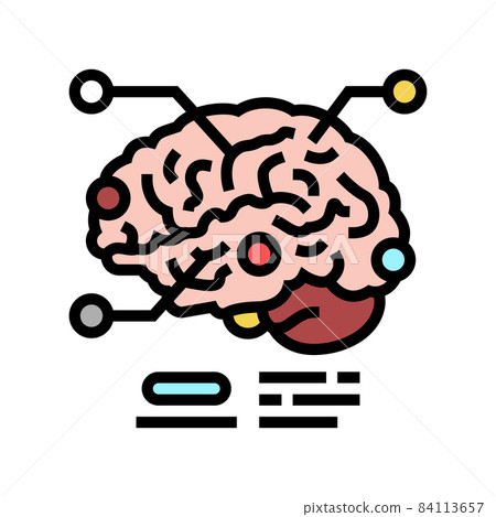 neurotraumatology health research color icon vector illustration 84113657
