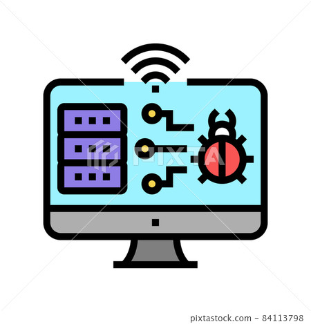 web attacks color icon vector illustration web attacks color icon vector illustration 84113798