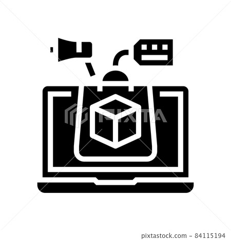 product advertising online glyph icon vector illustration 84115194