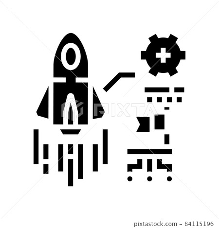 launch startup glyph icon vector illustration 84115196