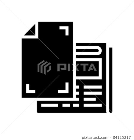 newsprint paper newspaper glyph icon vector illustration 84115217