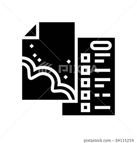 litmus paper with image glyph icon vector illustration litmus paper with image glyph icon vector illustration 84115259