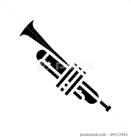 trumpet wind musician instrument glyph icon vector illustration 84115401