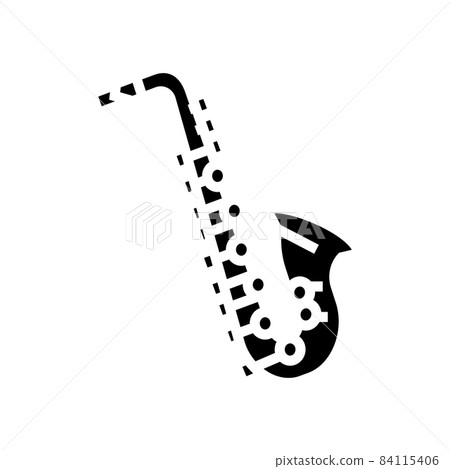saxophone music instrument glyph icon vector illustration saxophone music instrument glyph icon vector illustration 84115406