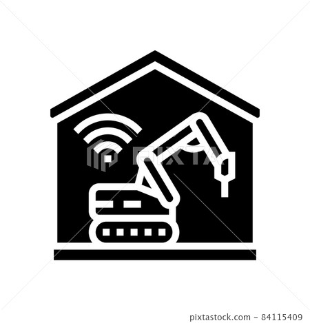 remote demolitions building glyph icon vector illustration 84115409