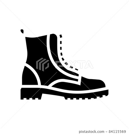 boot foot clothes glyph icon vector illustration 84115569