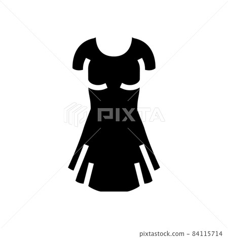 dress women clothes glyph icon vector illustration dress women clothes glyph icon vector illustration 84115714