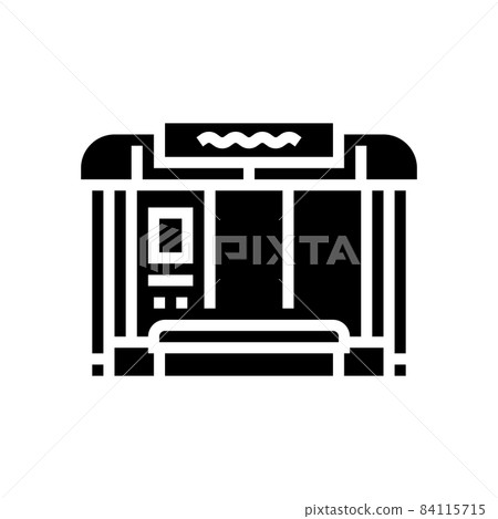 bus transport stop glyph icon vector illustration bus transport stop glyph icon vector illustration 84115715