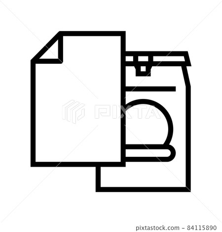 food paper bag line icon vector illustration 84115890
