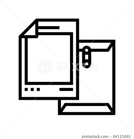 bond paper list line icon vector illustration 84115892