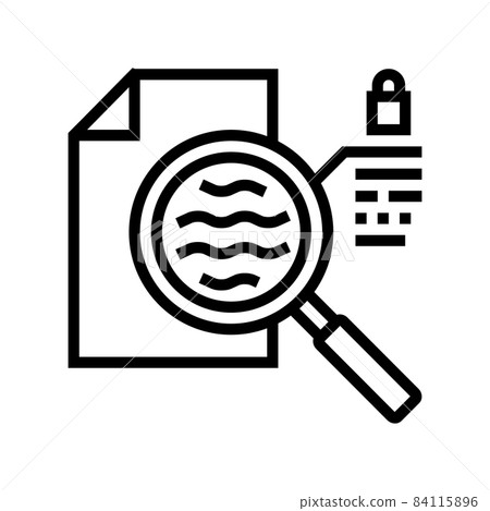 watermarked paper sheet line icon vector illustration 84115896
