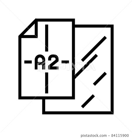 a2 format for poster printing line icon vector illustration 84115900