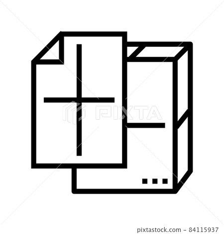 manilla paper line icon vector illustration 84115937