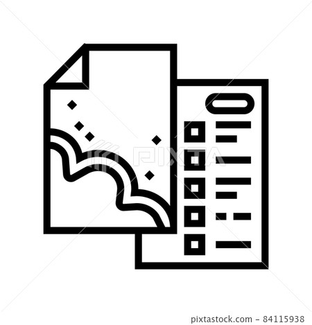 litmus paper with image line icon vector illustration 84115938