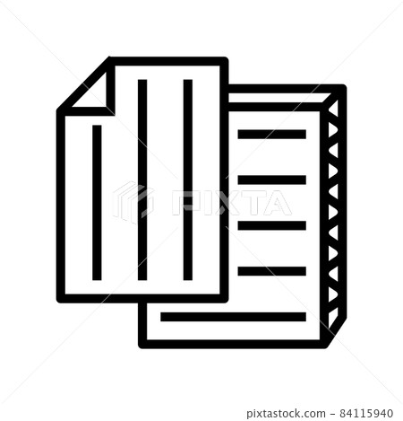 cardboard paper list line icon vector illustration 84115940