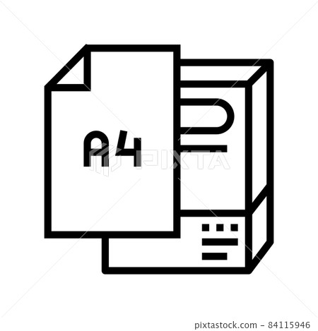 a4 paper format line icon vector illustration 84115946