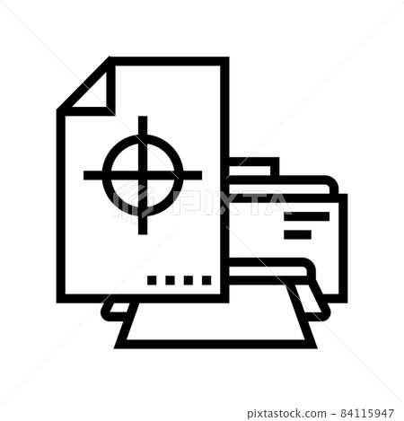 printing paper sheet line icon vector illustration 84115947