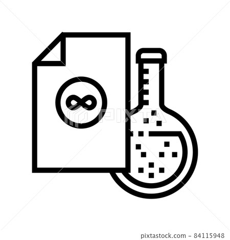 acid-free paper sheet line icon vector illustration 84115948