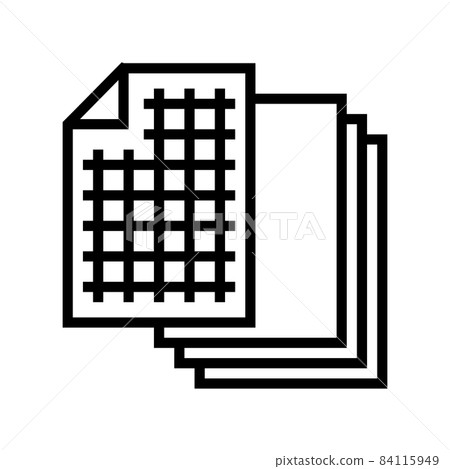 chart paper list line icon vector illustration 84115949