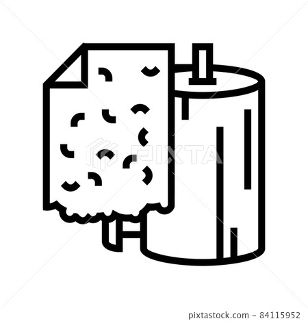 recycled paper line icon vector illustration 84115952