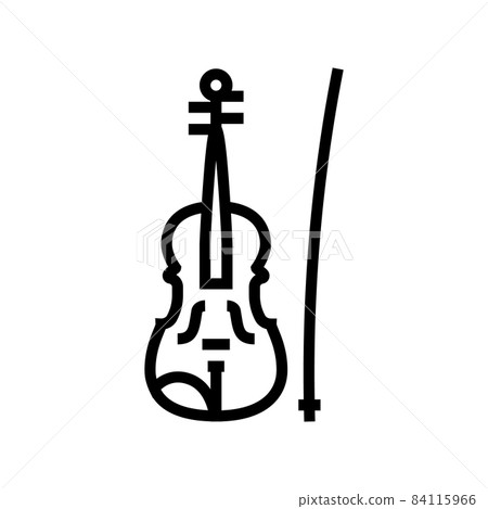 violin music instrument line icon vector illustration violin music instrument line icon vector illustration 84115966