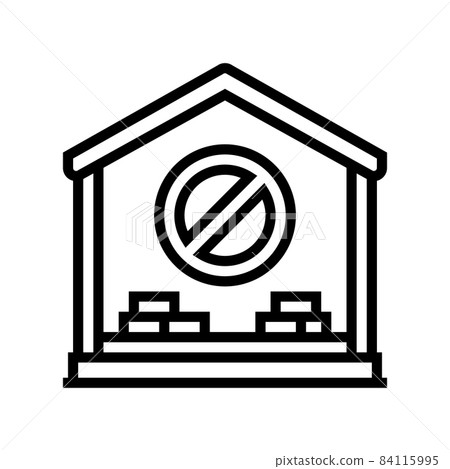 interior house demolition line icon vector illustration interior house demolition line icon vector illustration 84115995