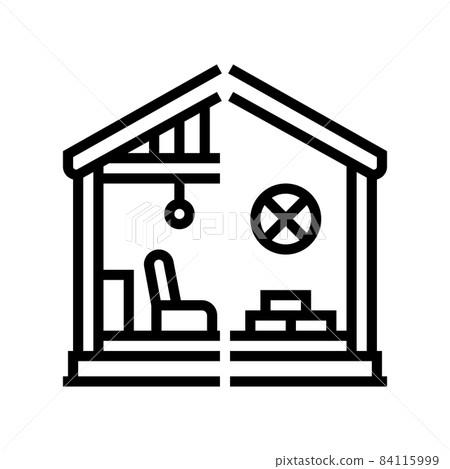 selective interior demolition line icon vector illustration selective interior demolition line icon vector illustration 84115999