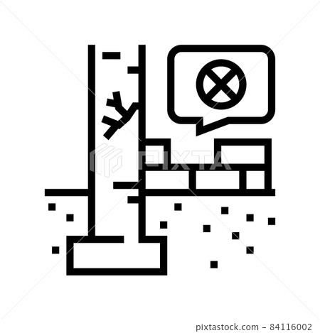 heavy below grade foundations line icon vector illustration heavy below grade foundations line icon vector illustration 84116002