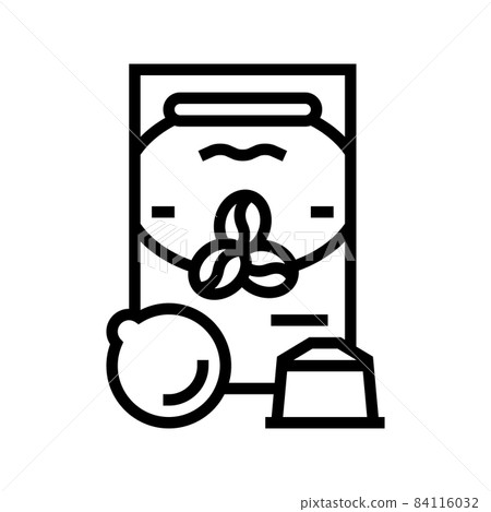 pods coffee package line icon vector illustration pods coffee package line icon vector illustration 84116032