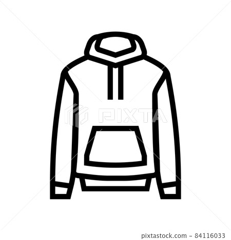 sweatshirt unisex clothes line icon vector illustration 84116033
