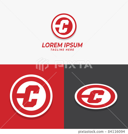 initial circle logo template vector - Stock Illustration [84116094] - PIXTA