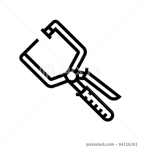 right angle clamp carpenter tool line icon vector illustration right angle clamp carpenter tool line icon vector illustration 84116161
