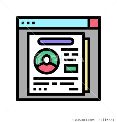 identity company employee color icon vector illustration identity company employee color icon vector illustration 84116223