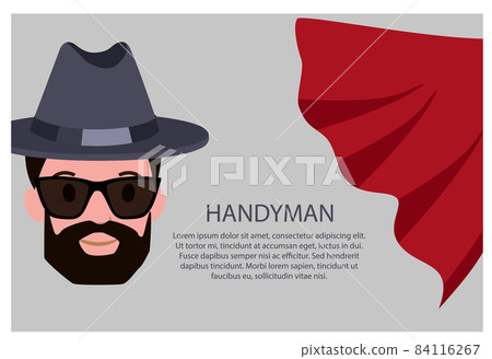 Handyman Poster with Text Vector Illustration Handyman Poster with Text Vector Illustration 84116267