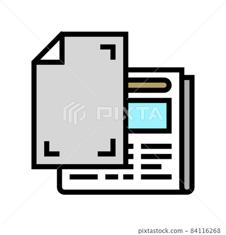 newsprint paper newspaper color icon vector illustration newsprint paper newspaper color icon vector illustration 84116268
