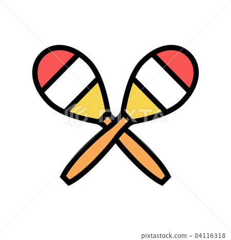 maracas carnival musician instrument color icon vector illustration maracas carnival musician instrument color icon vector illustration 84116318