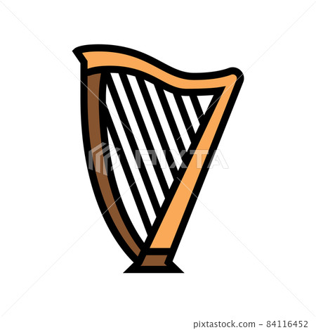 harp symphonic instrument color icon vector illustration 84116452