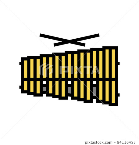 xylophone play musician instrument color icon vector illustration 84116455