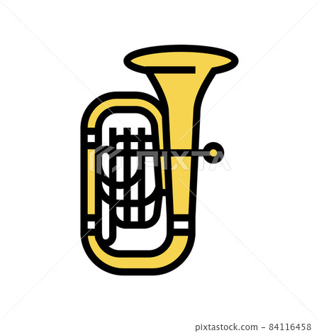 tuba jazz music instrument color icon vector illustration tuba jazz music instrument color icon vector illustration 84116458