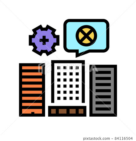 selective exterior demolition color icon vector illustration selective exterior demolition color icon vector illustration 84116504
