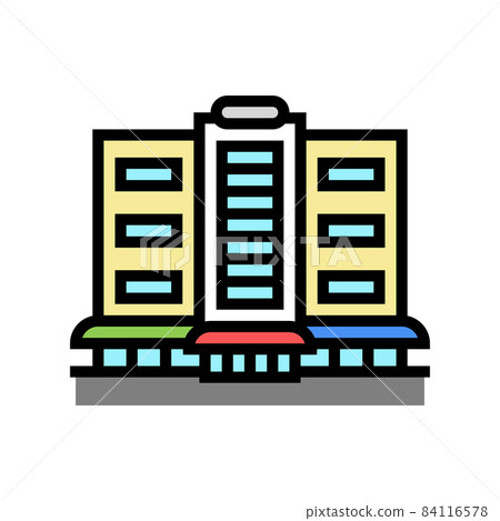 shop and shopping center building color icon... - Stock Illustration ...