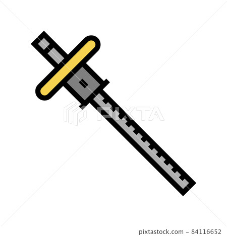 marking gauge carpenter accessory color icon vector illustration 84116652